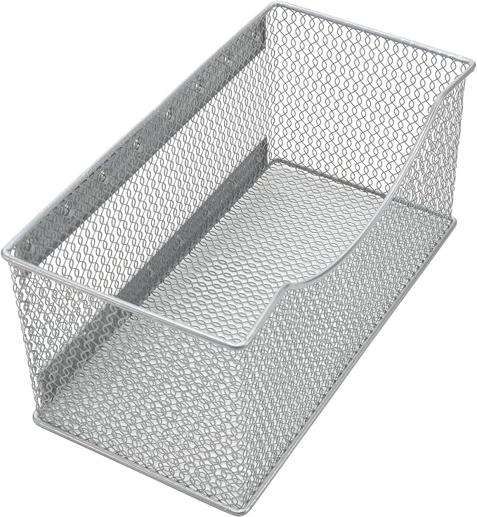YBM HOME Magnetic Basket Storage Organizer with 16 Strong Magnets for Metal Desk, Fridge, Whiteboard, and Wall Locker Accessories, Large (2-Pack) - Image 2