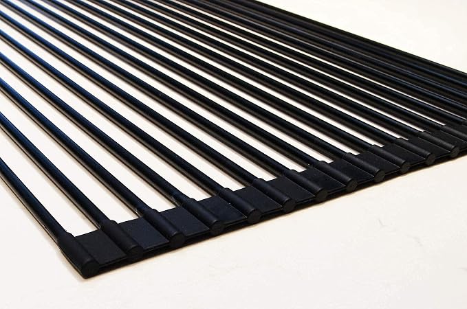 Generic Roll Up Drying Rack Black Multipurpose, 20.4x13.1 Inches, Silicone Coated Solid Stainless Rods, Dish Racks, Sink Cover for Counter Space, Small Kitchen, RV, and Apartment Must Haves - Image 5