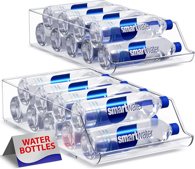 Sorbus 2-Pack Water Bottle & Can Organizer – Drink Holder for Refrigerator, Pantry, Kitchen Storage & Organization by Sorbus