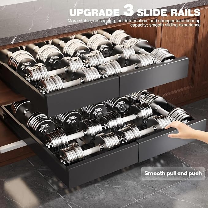 Seinloes 4 Pack Pull Out Cabinet Organizer Expandable Width(15"-25") and Depth(17"-24"),Slide Out Drawers With Raising Pad for Framed Cabinets,No Drill Roll Out Shelves for Kitchen,Bathroom,Black - Image 6