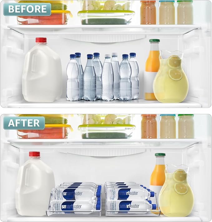 Sorbus 2-Pack Water Bottle & Can Organizer – Drink Holder for Refrigerator, Pantry, Kitchen Storage & Organization - Image 3