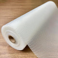 EVALAND Shelf Liner Cabinet Liner Non-Adhesive Drawer Liner 19.6 in x 33 FT | Non-Slip, Washable, Waterproof, Fridge Liners, Contact Paper, Shelf Liners for Cabinets, Kitchen, Refrigerator, Clear by EVALAND
