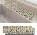 2PCS 24" X 5.5" Kitchen Sink Splash Guard Faucet Mat Floral Super Absorbent Fast Drying Faucet Guard & Draining Mat Sink Splash Guard Behind Faucet for Kitchen, Bathroom by Unknown