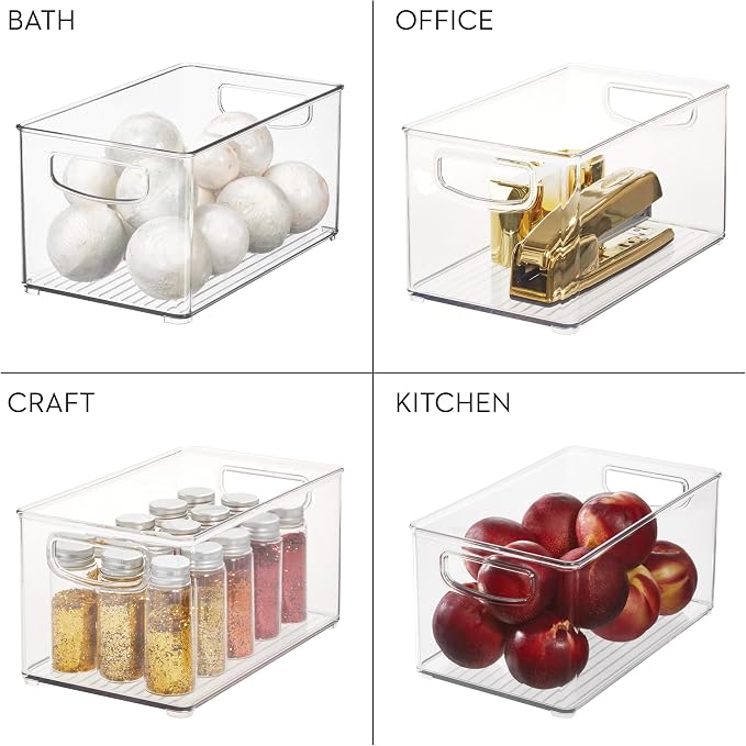 iDesign Stackable Clear Plastic Bin, 2-Pack | Kitchen Organizers and Storage, For Fridge and Pantry - Image 7