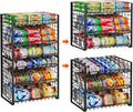 JKsmart 3-Tier Stackable Can Rack Organizer for Pantry, Adjustable Can Storage Holder for Various Ounces of Canned food Soda Drinks, Can Dispenser for Kitchen Cupboard Cabinet, 2 Pack by JKsmart
