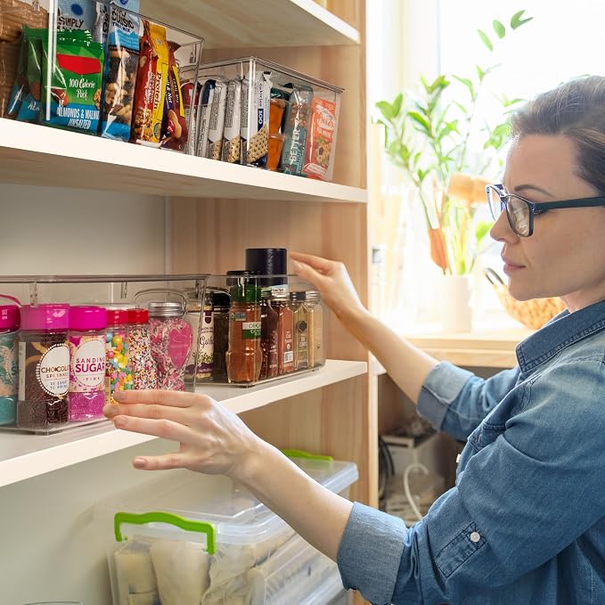 ClearSpace Pantry Storage Bins with Lids for Kitchen & Fridge, 2 Pack | Clear storage bins with lids keep pantry, fridge, and cabinets organized while protecting food and maximizing storage space - Image 3