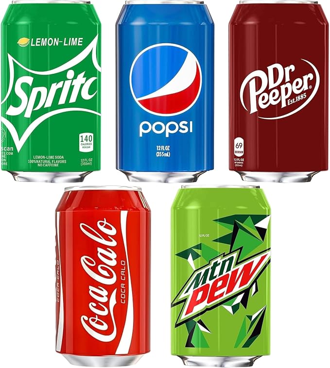 Silicone Can Covers 12 oz (355 ml) - Soda Can Cover - 5 Pk | Reusable, Fun Designs, Travel, Camping, Beach Days, Outdoor Parties, Fun Beverage Accessories, Gift for Outdoor Lovers by Skywin