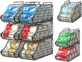 Sonyabecca 6 Pack Stackable Can Organizer for Pantry Cabinet Food Storage | Soda Can Organizer Storage Rack, Can Food Storage Dispenser for Pantry and Cabinet Shelves with Stackable Design by Sonyabecca