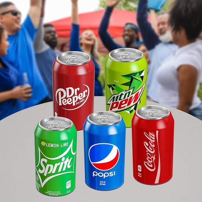 Silicone Can Covers 12 oz (355 ml) - Soda Can Cover - 5 Pk | Reusable, Fun Designs, Travel, Camping, Beach Days, Outdoor Parties, Fun Beverage Accessories, Gift for Outdoor Lovers - Image 3