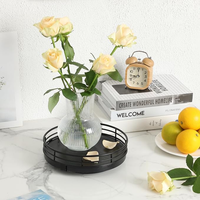 BAMBOO LAND- Lazy Susan Turntable Organizer, 9", Black, Lazy Susan for Table Top - Image 6