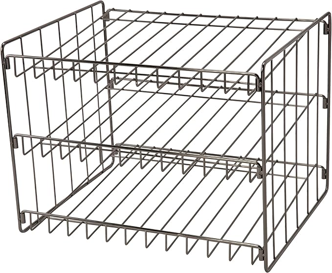 Kitchen Details 3 Tier Can Organizer | Canned Food Storage Rack | Kitchen Cabinet and Pantry Organization | Holds 36 Cans | Space Saving | Onyx, 14.5 x 11.5 x 11 inches (Pack of 12) by KitchenDetails