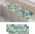 2PCS 15" X 5.5" Kitchen Sink Splash Guard Faucet Mat Leaf Super Absorbent Fast Drying Faucet Guard & Draining Mat Sink Splash Guard Behind Faucet for Kitchen, Bathroom by Unknown