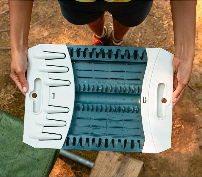 Coghlan's Snapfold™ Dish Rack – Portable Camp Kitchen Organizer, Space-Saving Foldable Dish Drying Rack with Dish and Utensil Slots, Drinkware Holder, for Camping, RVs, and Travel - Image 5