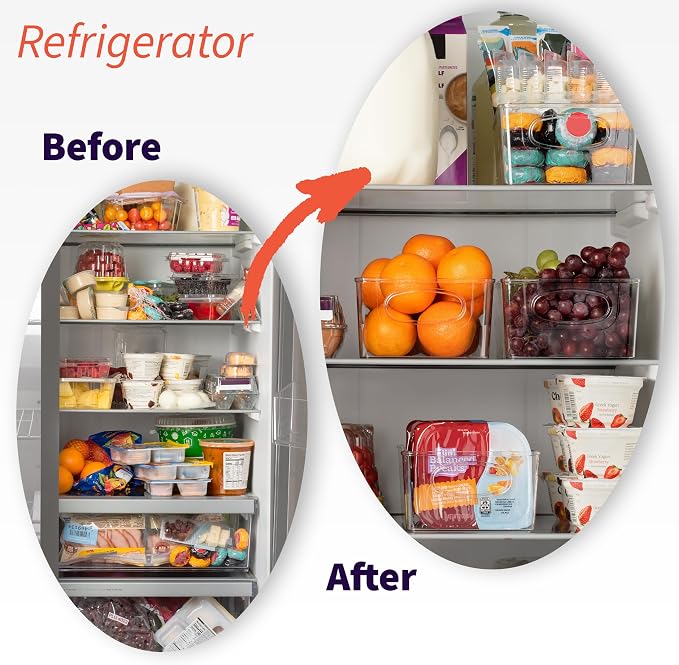 ClearSpace Pantry Storage Bins with Removable Dividers, XL, 4 Pack | Pantry storage bin for organizing food items, kitchen essentials, and refrigerator storage - Image 6