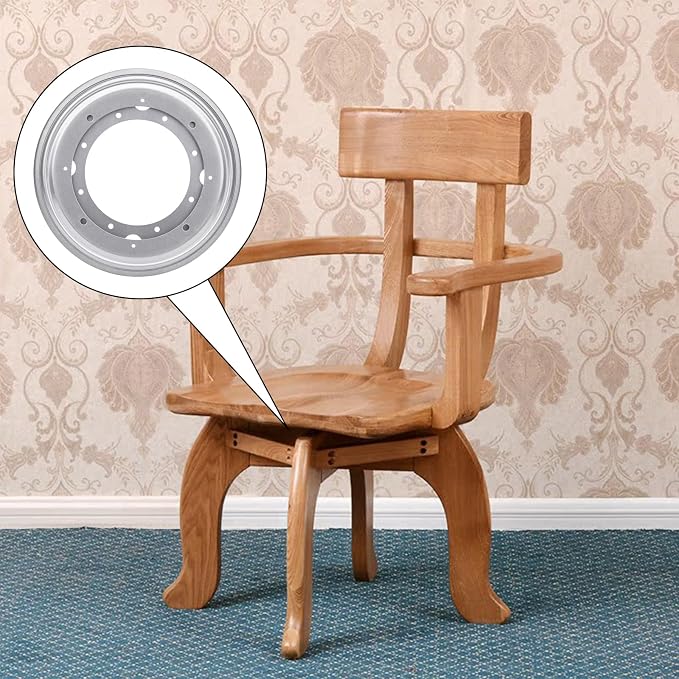 9" Round Lazy Susan Turntable Bearing Plate 5/16”Thick Lazy Susan Hardware, Rotating Swivel Plate with 750 lb Load Capacity, Lazy Susan Turntable Base for Table, Serving Tray, Kitchen - Image 7