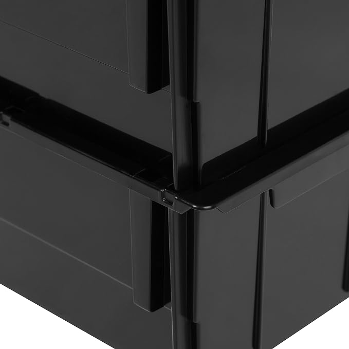 IRIS USA 24-Pack, Extra Small Stackable Storage Bins, Black | Organize small parts, hardware, craft supplies, pantry items, and household essentials with open-front access, stackable bins - Image 7