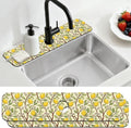 2 Pcs Kitchen Sink Splash Guard Faucet Mat Lemon Tree Pattern Faucet Mat for Sinks Flower Absorbing Drying Mats for Kitchen Bathroom by CONCHLERY%E6%97%97%E8%88%B0%E5%BA%97