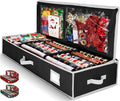 Premium Wrapping Paper Organizer Storage | Gift Wrap Holder With Extra Pockets for Christmas Decorations, Reinforced Handles, Heavy Duty, Ultra-Durable, Tear-Proof Fabric - Fits Up to 27 Rolls (Black) by Homior