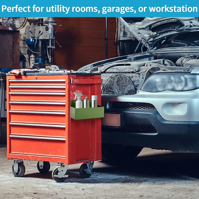 Magnetic Aerosol Spray Can Holder, Magnet Toolbox Bottle Holder, Tool Box Storage Rack for Garage and Home, Craft Workspace, Mechanic Paint Bottle Can Organizer, Green, 3"x8.3" - Image 6