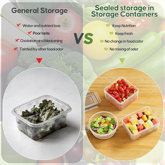 62 PCS Large Food Storage Containers with Lids Airtight Reusable Plastic | With 31 Lids & 31 Containers- Leakproof Meal-Prep Container for Kitchen Storage Organization Microwave/Dishwasher Safe - Image 5