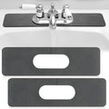 Tioncy 2 Pcs Faucet Mat Sink Splash Guard Oval-hole Oval Splash Pad for Kitchen Sink Oval Base Diatomite Faucet Mat for Bathroom Absorbent Mat Splatter Screens(Dark Gray) by Tioncy