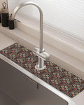Patterned Sink Faucet Mat Kitchen Splash Guard Super Absorbent Drying Mat, Non-Slip Drain Pad for Kitchen Counter or Bathroom-24x5.5in by BnhjsdwTablecloth