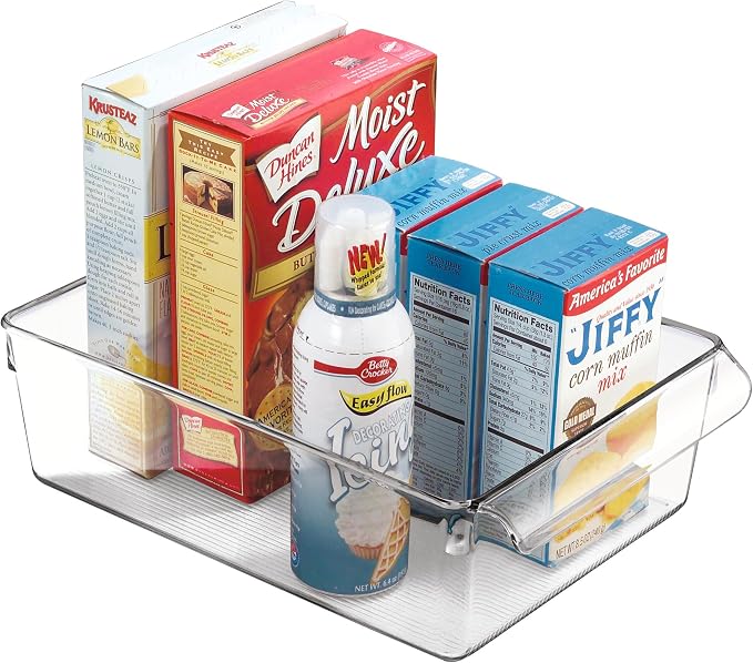 iDesign Fridge Storage Bin with Handle, Clear | Fridge Tray, For Cheeses and Snacks - Image 7