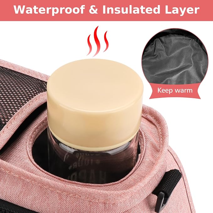 Accmor Universal Stroller Organizer with Insulated Cup Holder Detachable Phone Bag and Shoulder Strap,Stroller Bag Caddy Organizer for Uppababy, Baby Jogger, Britax Strollers - Image 8