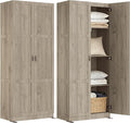 DUMOS Tall Storage Cabinet with Doors and Shelves, Kitchen Pantry Cabinet | 71'' Wood Storage Freestanding Wooden Cabinets for Bedroom, Pantry, Home Office, Dining Room & Living Room, Grey by DumosLifestyle