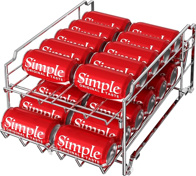 Simple Houseware Dual Row Front Loading Can Dispenser, Chrome by SimpleHouseware