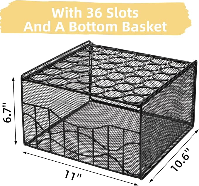 WRINGKIT Large Egg Basket for Gathering, Holds 36 + 100 Eggs | 2 Tier Fresh Egg Collecting Holder with Slide Tray, Metal Wire Farm Eggs Storage Rack for Counter, Easter Egg, Fruit, Veggie - Image 2