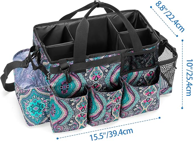 LoDrid Wearable Cleaning Caddy Bag with 4 Foldable Dividers, Totem | Cleaning Supply Organizer with Shoulder Strap and Side Handles for Cleaners & Housekeepers - Image 6