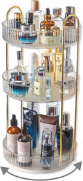 Asayuee 360 Rotating Makeup Organizer,3 Tier Large Capacity Make Up Organizers and Storage,Skincare Perfume Vanity Organizers,Bathroom Cosmetics Storage Organizer Countertop (Clear-3 Tier) by Asayuee