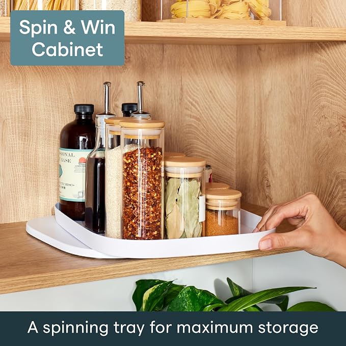 YouCopia MagicTrack Rectangle Turntable, Lazy Susan Max Cabinet Organizer (Pack of 6) - Image 2