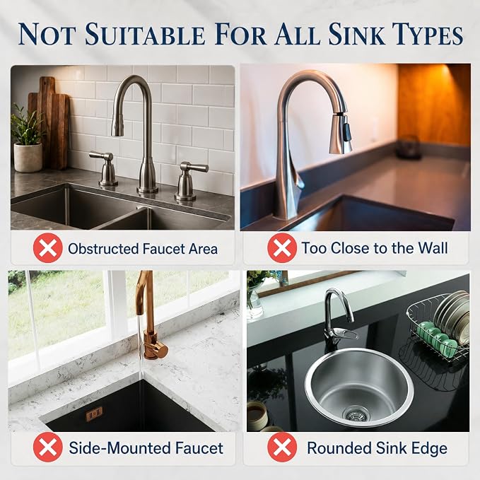 Faucet Mat for Kitchen Sink, Silicone Splash Guard, 17.7x5.5 in, Light Gray | 5° Fast-Draining Slope, Trimmable 1.5–2.6 in Center Hole - Image 6