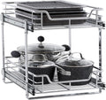 Household Essentials Chrome-Plated Steel Dual-Tier Slide-Out Organizer by HouseholdEssentials