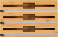 Honey-Can-Do Bamboo Wrap Organizer with Safety Cutter — 3-in-1 Drawer Holder for Aluminum Foil, Wax & Parchment Paper, and Plastic Wrap (Fits 12" Rolls) by Honey-Can-Do
