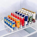 HIYOHIYO 6 Row Automatic Soda Can Organizer for Refrigerator, Depth 15" | Auto Push, Adjustable Width, Automatic Pushing Drink Dispenser for Fridge, Spring Loaded Can Pusher Holds up to 30 Cans by HIYOHIYO
