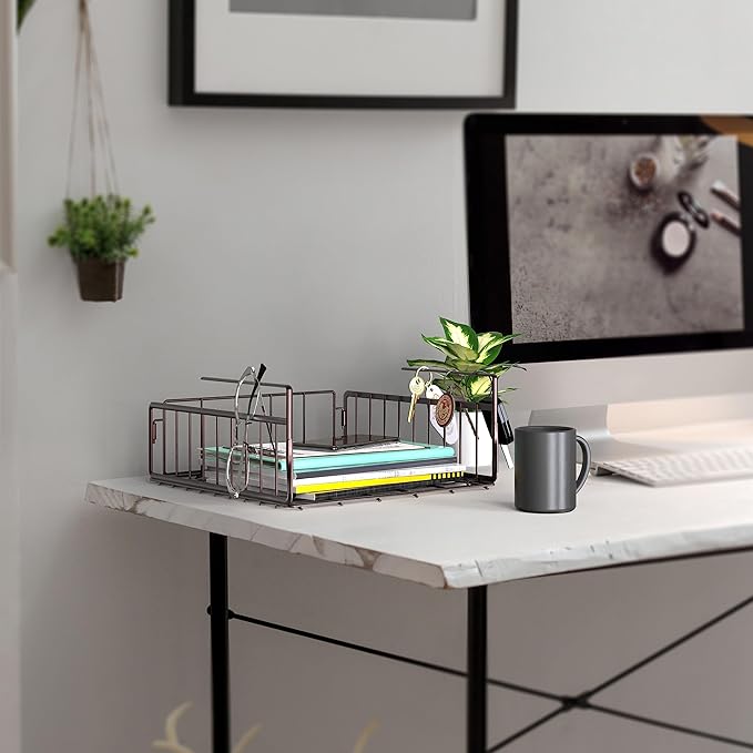 Simple Houseware Under Shelf Basket, Bronze - 2 Pack - Image 5