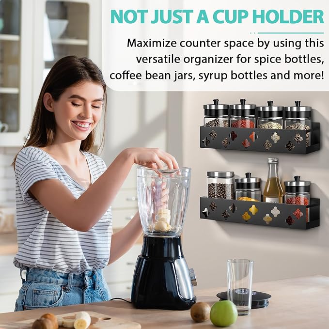 Magnetic Water Bottle Organizer for Fridge, Cup Holder for Stanley 30 40 Oz with Tumbler Lid & Straw & Paper Towel Holder, 8 Tumblers Kitchen Storage Rack for Stanley Cup Accessories, Space-Saving - Image 8