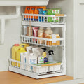 Under Sink Organizer and Storage for Bathroom and Kitchen - 1 Pack 3 Tier | Cabinet Pull Out Shelf Organizers - Slide Out Drawer Organization for Home Cabinets Shelves and Drawers by Aekenr