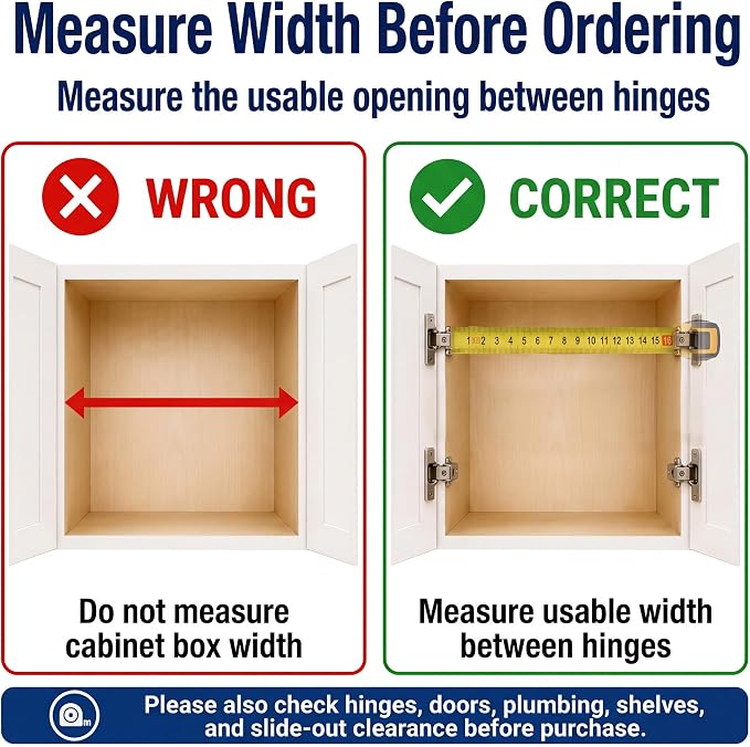2-Tier Pull Out Cabinet Organizer, 10.5" W x 21.5" D, Heavy Duty Dual Slide Out Shelves for Narrow Base Cabinets, Chrome Wire Basket Drawer for Spices, Bottles & Snacks - Image 3