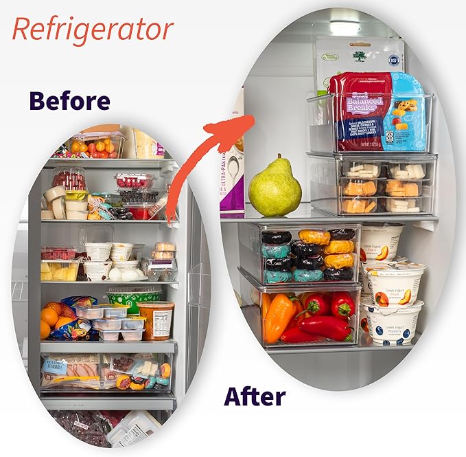 ClearSpace Pantry Organizer Storage Bin with Divider & Lid, 2 Pack | Storage bin with removable divider and lid for organizing pantry items and kitchen storage - Image 6