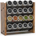 Spice Rack Organizer for Cabinet, Seasoning Organizer, No Jars Included | Holds 20 Standard 4 oz Jars, Fits Jars Under 1.8 in Wide, 4-Tier Kitchen Countertop Shelf, Wall Mount, 10.3" W x 10.3" H by NESAPTO