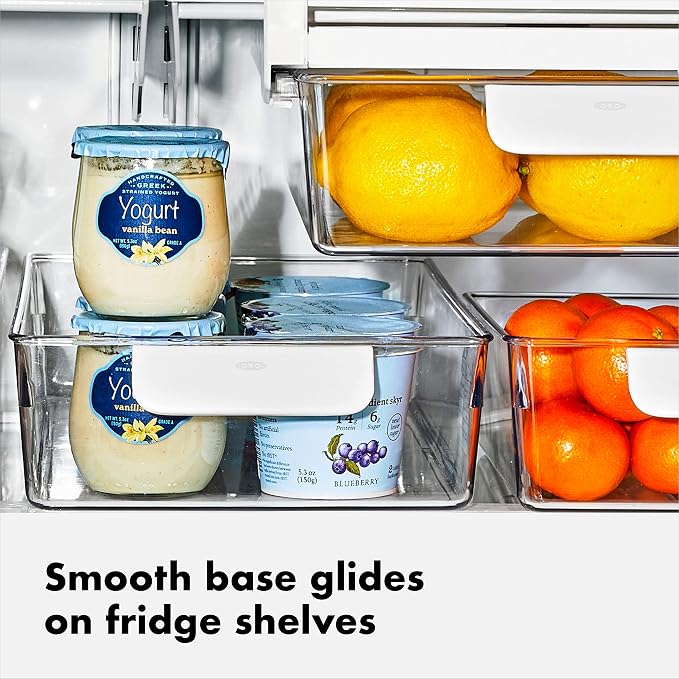OXO Good Grips Fridge Organization Bin 8 in x 14 in - for Cheese, Meat, Fish and More - Image 5