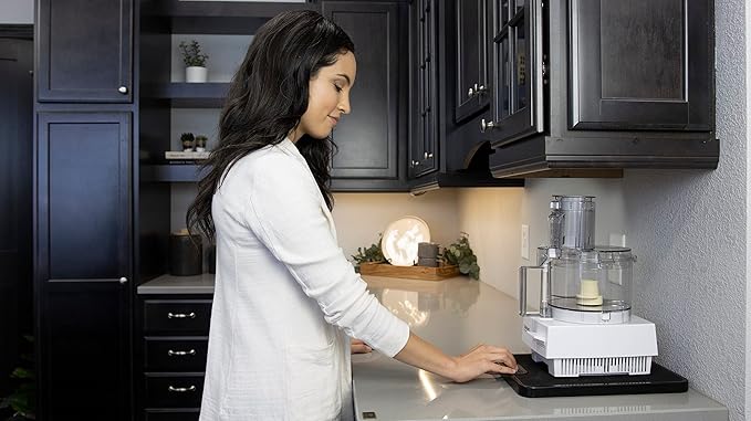 Nifty Small Appliance Rolling Tray, White – Kitchen Caddy Sliding Tray, Integrated Rolling System, Non-Slip Pad Top, Sliding Tray for Coffee Maker, Stand Mixer, Blender, Toaster - Image 5