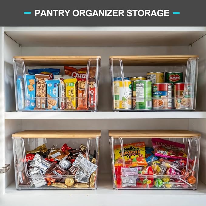 Pantry Organizers Storage, 2 Pack Large Clear Storage Bins for Onion, Potato, Garlic, Canned Food, Organizer Bins for Under Sink, Kitchen, Countertop, Bathroom - Image 3