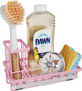 SWTYMIKI Sink Caddy Sponge Holder - Kitchen Sink Organizer with High Brush Holder for Countertop to Hold Dish Soaps and Sponges, Stainless Steel, Pink by SwtyMiki-TidyHomeSweetLife