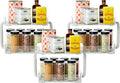 madesmart Tiered Spice Organizer, 8 Jars for Kitchen Essentials, Vertical Storage for Salt, Pepper, Cayenne, Soft-Grip Lining, Dual Handles, Grey (Pack of 3) by madesmart%C2%AE