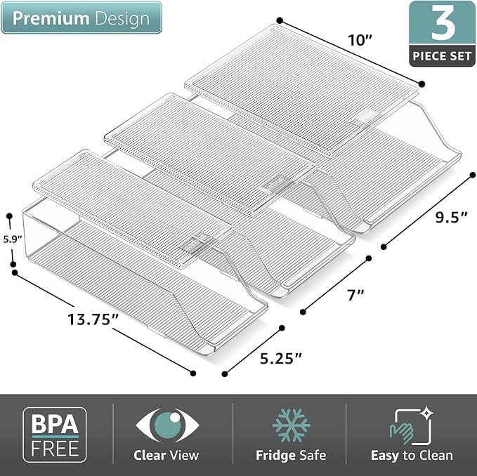 Sorbus Fridge & Pantry Can Organizer - 3 Size Dispenser for Standard, Skinny Cans & Water Bottles - Image 2